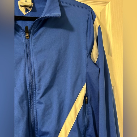 small blue and white Nike dri fit zip up jacket - Picture 5 of 8